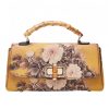 Umhängetasche mit Blumenmuster und Bambusgriff Flower Pattern Bamboo Handle Crossbody Bag