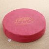 Lotus Embroidery Cotton Linen Meditation Cushion Lotus Embroidery Cotton Linen Meditation Cushion