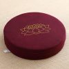 Lotus Embroidery Cotton Linen Meditation Cushion Lotus Embroidery Cotton Linen Meditation Cushion