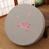 Lotus Embroidery Cotton Linen Meditation Cushion Lotus Embroidery Cotton Linen Meditation Cushion