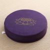 Lotus Embroidery Cotton Linen Meditation Cushion Lotus Embroidery Cotton Linen Meditation Cushion