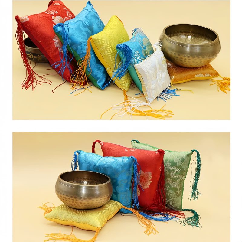 Tibetan Singing Bowl Cushion with Tassel Tibetan Singing Bowl Cushion with Tassel