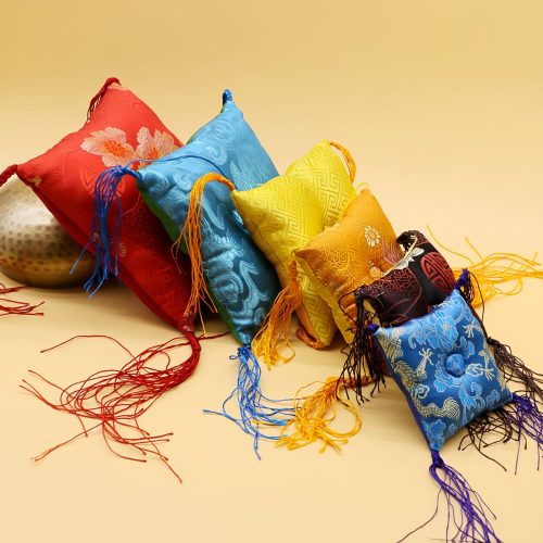 Cojín para Cuenco Tibetano con Borlas