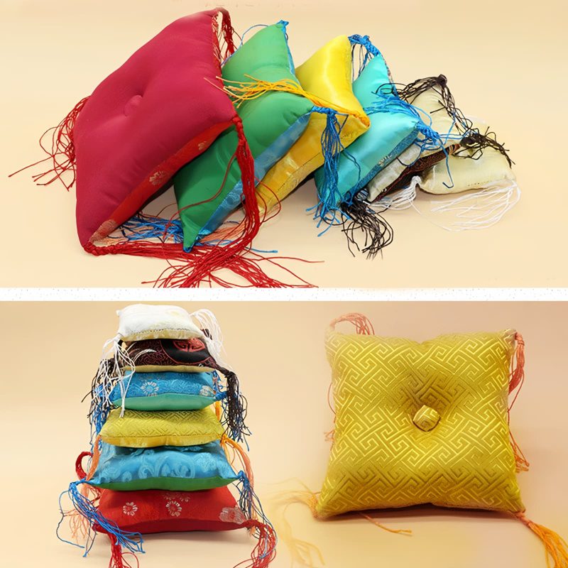 Tibetan Singing Bowl Cushion with Tassel Tibetan Singing Bowl Cushion with Tassel