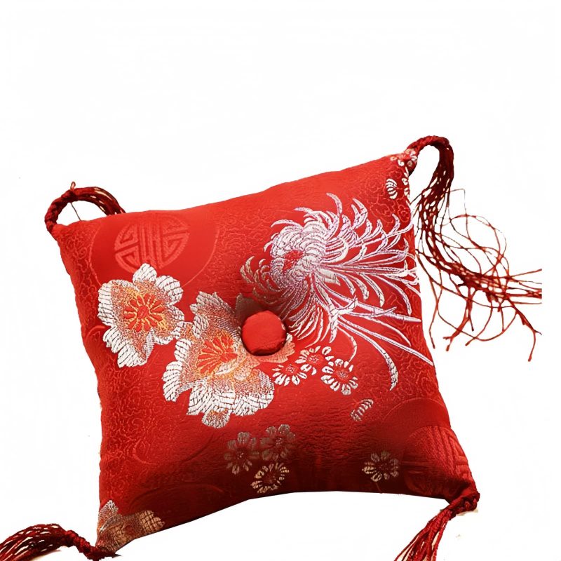Tibetan Singing Bowl Cushion with Tassel Tibetan Singing Bowl Cushion with Tassel