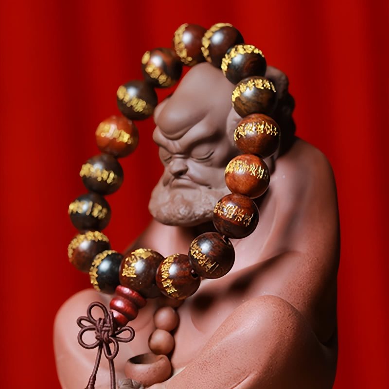 Tibetan Rosewood Heart Sutra Protection Bracelet Tibetan Rosewood Heart Sutra Protection Bracelet