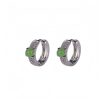 925 Silver Round Cyan Jade Success Earrings 925 Silver Round Cyan Jade Success Earrings