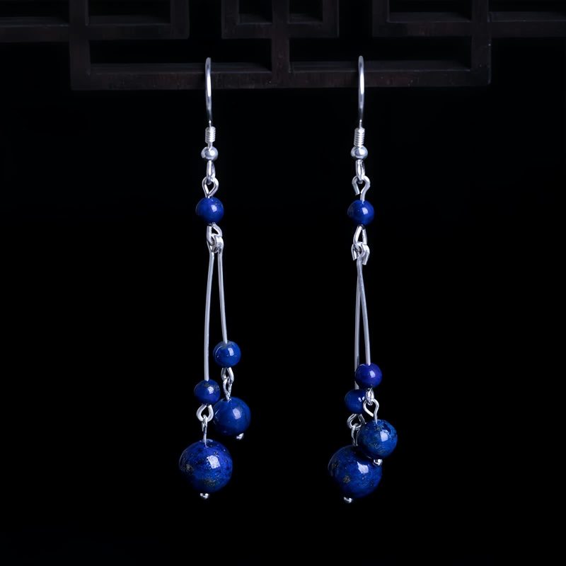 925 Silver Lazurite Serenity Earrings 925 Silver Lazurite Serenity Earrings