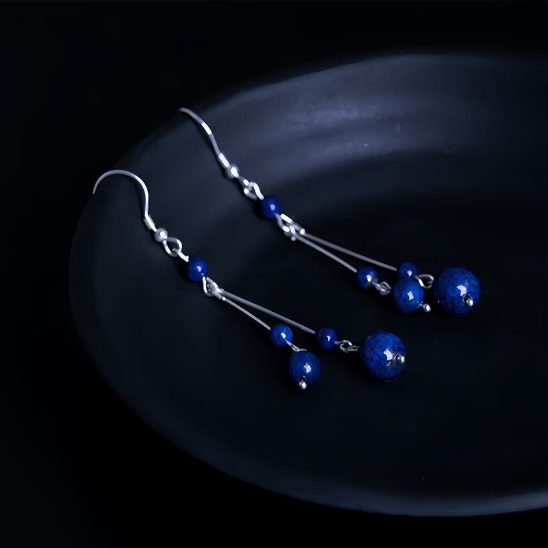 925 Silver Lazurite Serenity Earrings 925 Silver Lazurite Serenity Earrings