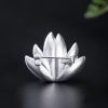 925 Silver Lotus Flower Pearl Brooch 925 Silver Lotus Flower Pearl Brooch