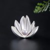 925 Silver Lotus Flower Pearl Brooch 925 Silver Lotus Flower Pearl Brooch