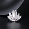 925 Silver Lotus Flower Pearl Brooch 925 Silver Lotus Flower Pearl Brooch