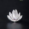 925 Silver Lotus Flower Pearl Brooch 925 Silver Lotus Flower Pearl Brooch