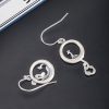 925 Silver Asymmetric Peacock Earrings 925 Silver Asymmetric Peacock Earrings