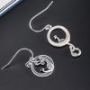 925 Silver Asymmetric Peacock Earrings 925 Silver Asymmetric Peacock Earrings