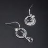 925 Silver Asymmetric Peacock Earrings 925 Silver Asymmetric Peacock Earrings