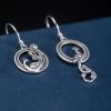 925 Silver Asymmetric Peacock Earrings 925 Silver Asymmetric Peacock Earrings