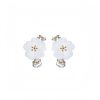 Pendientes de Flor de Ciruelo en Plata 925 925 Silver Plum Blossom Blessing Earrings