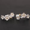 Pendientes de Flor de Ciruelo en Plata 925 925 Silver Plum Blossom Blessing Earrings