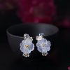 Pendientes de Flor de Ciruelo en Plata 925 925 Silver Plum Blossom Blessing Earrings