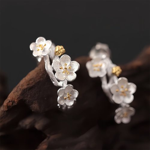 Ohrhänger Pflaumenblüte aus 925er Silber