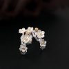 Pendientes de Flor de Ciruelo en Plata 925 925 Silver Plum Blossom Blessing Earrings