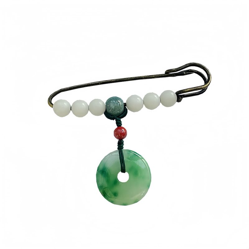 Bodhi Seed Jade Peace Brooch