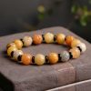 Pulsera de Loto en Jade Seda Dorada para la Prosperidad Golden Silk Jade Lotus Prosperity Bracelet