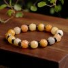 Pulsera de Loto en Jade Seda Dorada para la Prosperidad Golden Silk Jade Lotus Prosperity Bracelet