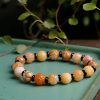Pulsera de Loto en Jade Seda Dorada para la Prosperidad Golden Silk Jade Lotus Prosperity Bracelet