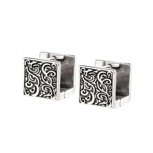 Grass Pattern Tibetan Copper Stud Earrings