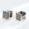 Grass Pattern Tibetan Copper Stud Earrings Grass Pattern Tibetan Copper Stud Earrings