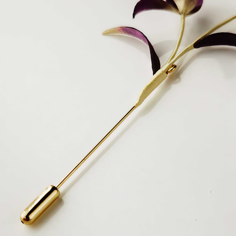 Handmade Mulberry Silk Orchid Brooch Handmade Mulberry Silk Orchid Brooch