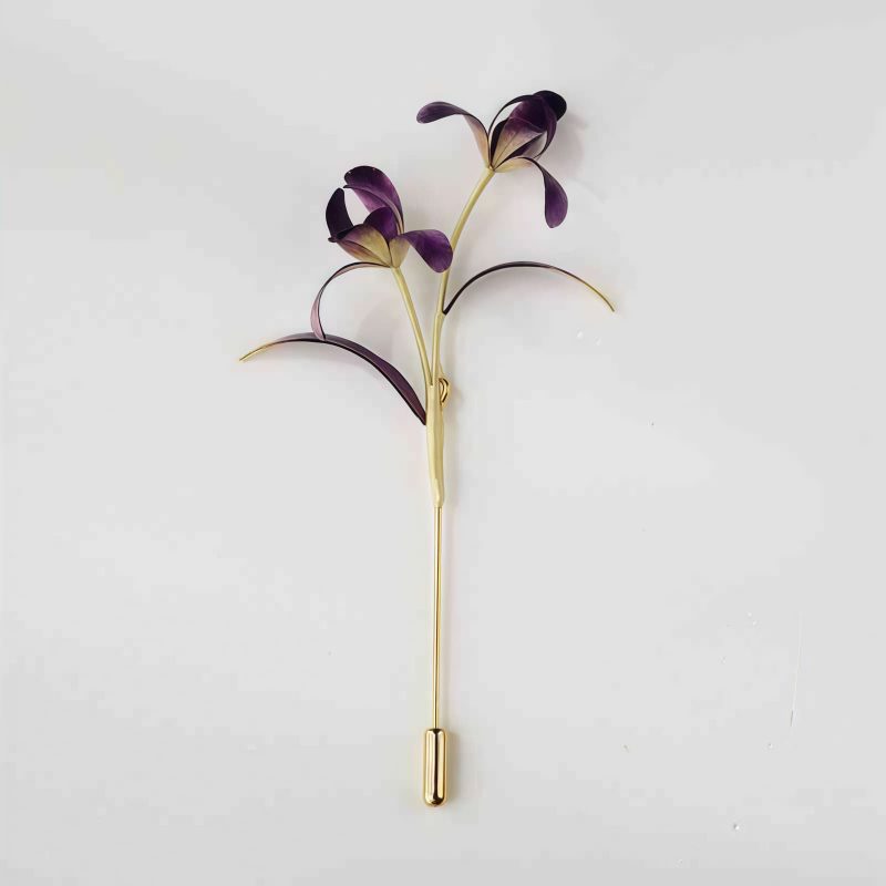 Handmade Mulberry Silk Orchid Brooch Handmade Mulberry Silk Orchid Brooch