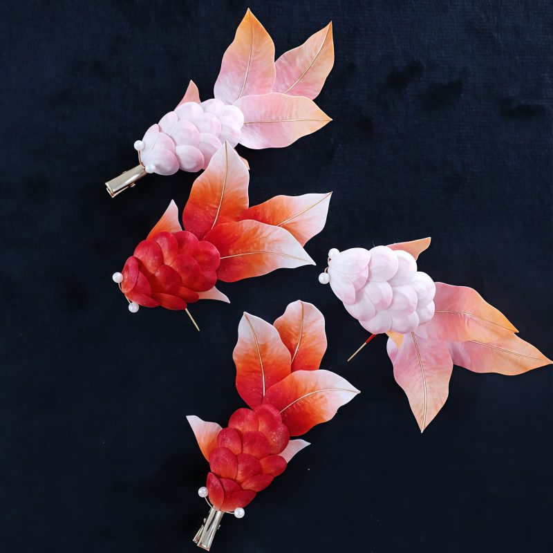 Handmade Mulberry Silk Koi Fish Brooch Handmade Mulberry Silk Koi Fish Brooch