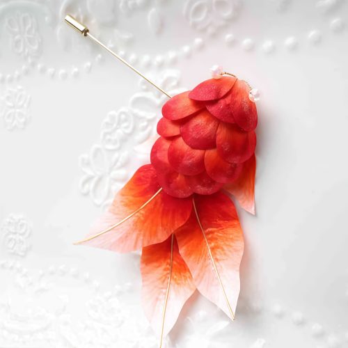 Handmade Mulberry Silk Koi Fish Brooch