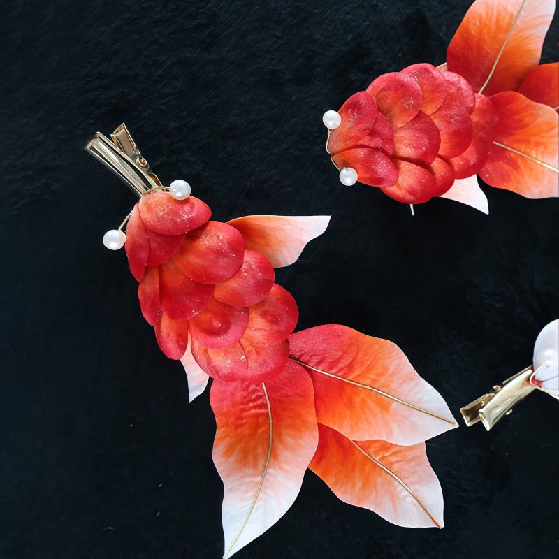 Handmade Mulberry Silk Koi Fish Brooch Handmade Mulberry Silk Koi Fish Brooch