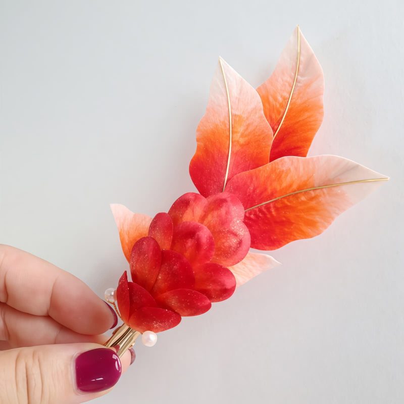 Handmade Mulberry Silk Koi Fish Brooch Handmade Mulberry Silk Koi Fish Brooch
