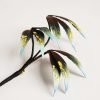 Handmade Mulberry Silk Flower Brooch with Bamboo Leaves Handmade Mulberry Silk Flower Brooch with Bamboo Leaves