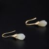 Pendientes de Jade Hetian y Plata: Elegancia en Flor de Magnolia Hetian Jade Magnolia Drop Earrings