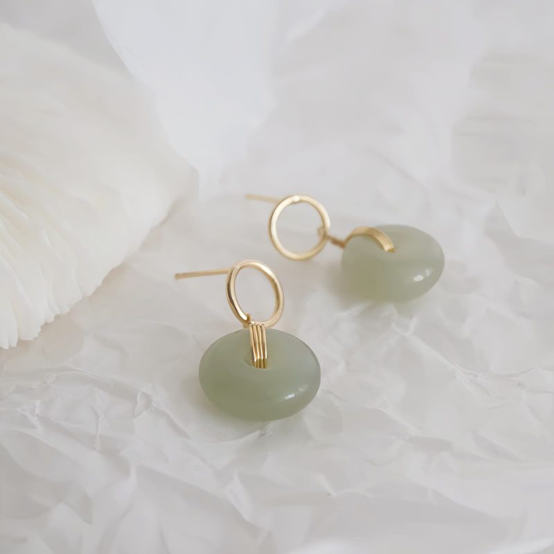 Jade Luck Drop Earrings Jade Luck Drop Earrings