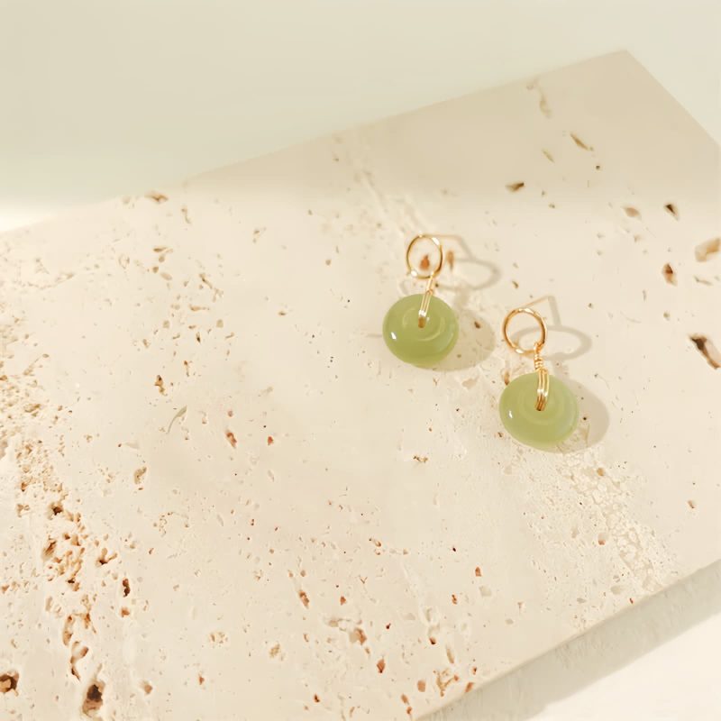 Jade Luck Drop Earrings Jade Luck Drop Earrings