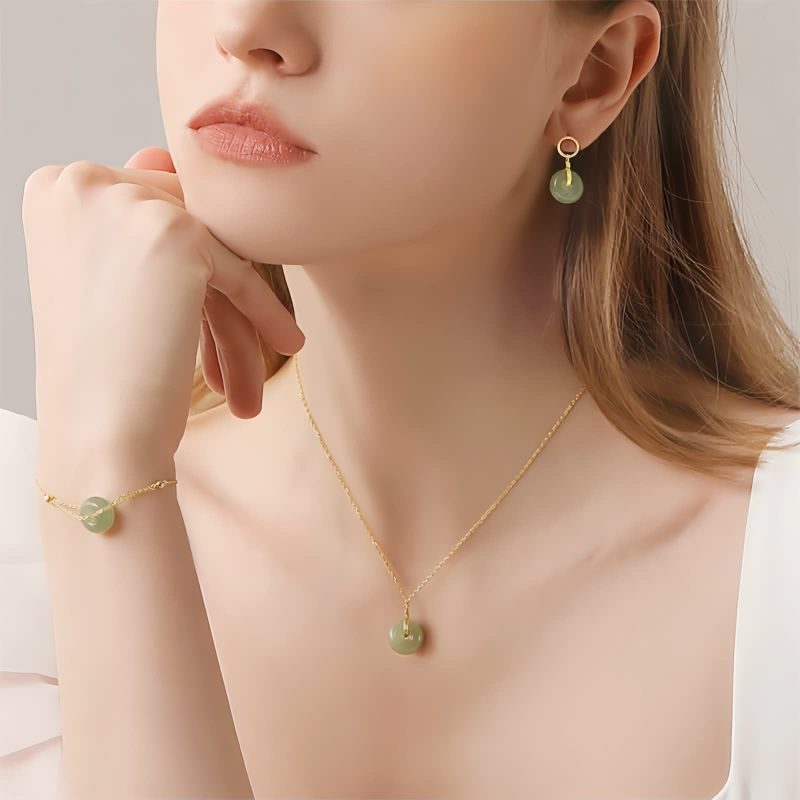 Jade Luck Drop Earrings Jade Luck Drop Earrings