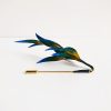 Mulberry Silk Velvet Flower Brooch with Green and Yellow Leaves Mulberry Silk Velvet Flower Brooch with Green and Yellow Leaves