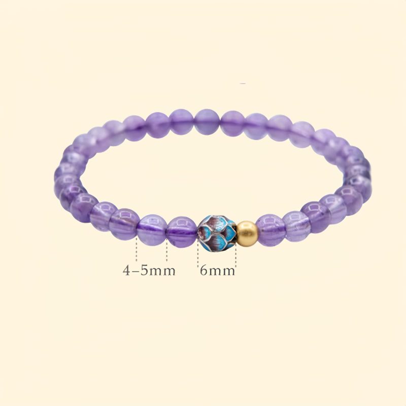Natural Amethyst Lotus Blossom Healing Bracelet Natural Amethyst Lotus Blossom Healing Bracelet