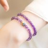 Natural Amethyst Lotus Blossom Healing Bracelet Natural Amethyst Lotus Blossom Healing Bracelet