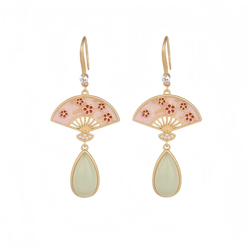 Natural Green Aventurine Luck Drop Earrings Natural Green Aventurine Luck Drop Earrings