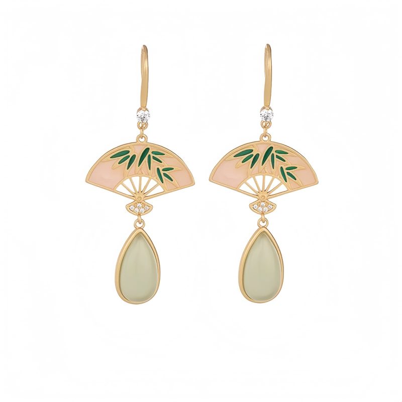Natural Green Aventurine Luck Drop Earrings Natural Green Aventurine Luck Drop Earrings