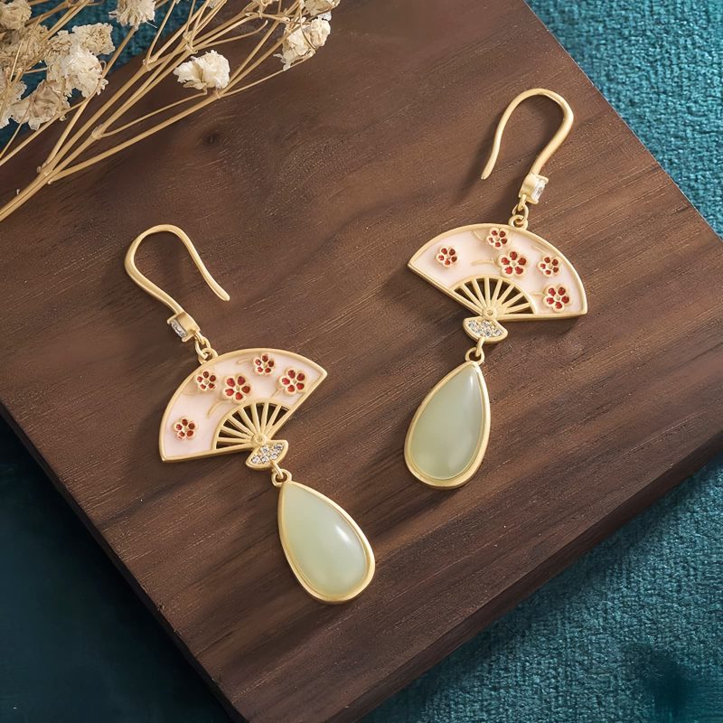 Natural Green Aventurine Luck Drop Earrings Natural Green Aventurine Luck Drop Earrings