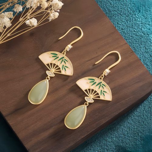 Natural Green Aventurine Luck Drop Earrings